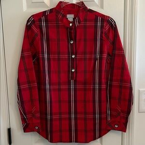 Chico's Red and Black Plaid Women’s Shirt